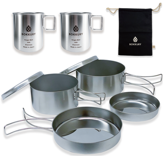 ステンレス・クッカーとシングルマグのセット